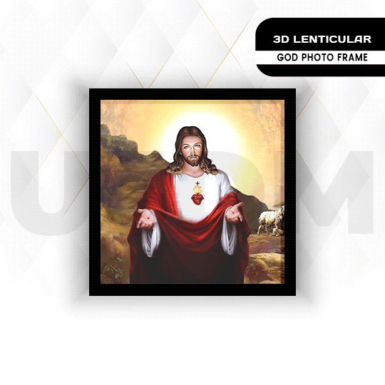 Buy Ultra Jesus 3D Lenticular Effect God Wall Poster Picture Photo Frame  Online