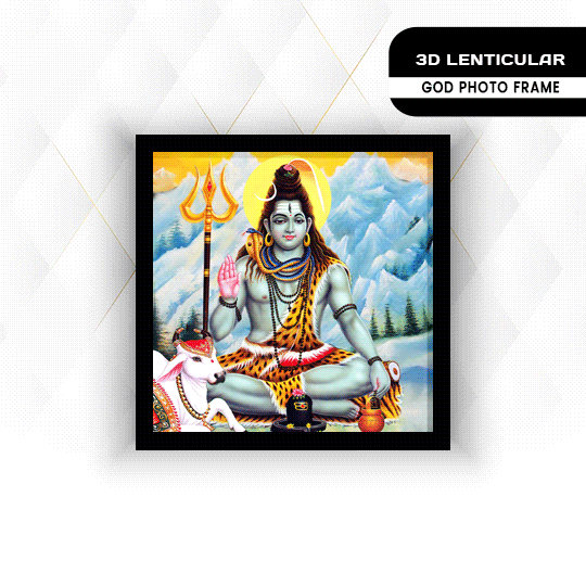 Buy Ultra Shiva 3D Lenticular Effect God Wall Poster Picture Photo Frame  Online